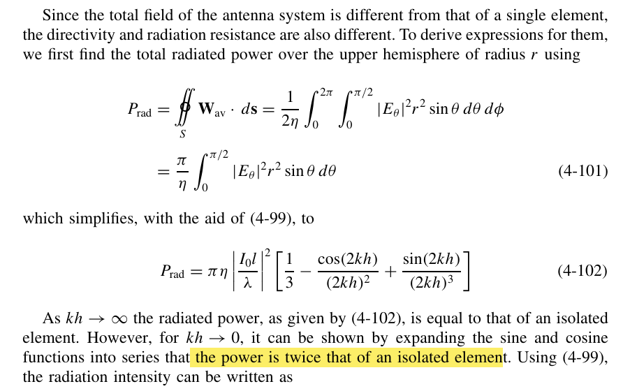 Mirror antenna image theory diagram